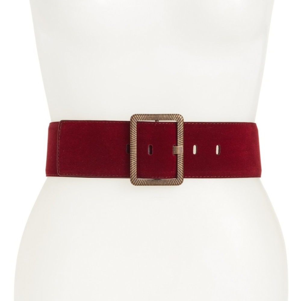 NWT Wide Halogen Velvet Stretchy Belt